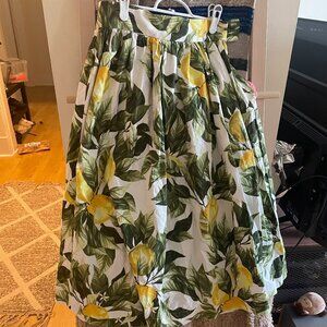 🌟Hi-Waisted H&M Lemon Midi Skirt